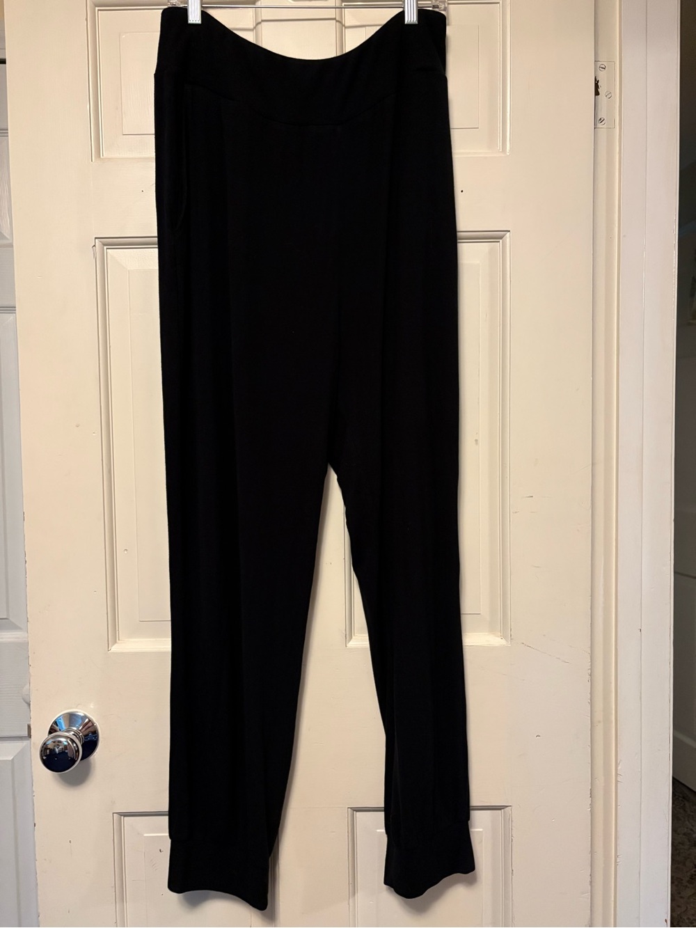 Women's Black Pull-On Jogger Pants with Elastic Waist